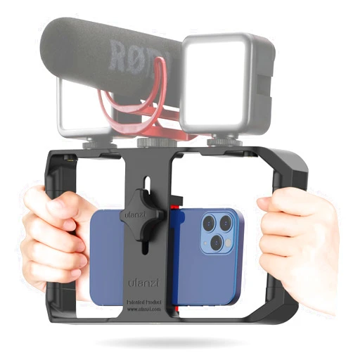 ULANZI U Rig Pro Smartphone Video Rig, Filmmaking Vlogging Case, Phone Video Stabilizer Grip Tripod Mount for Videomaker Film-Maker Video-grapher with Cold Shoe Mount for iPhone Samsung and More