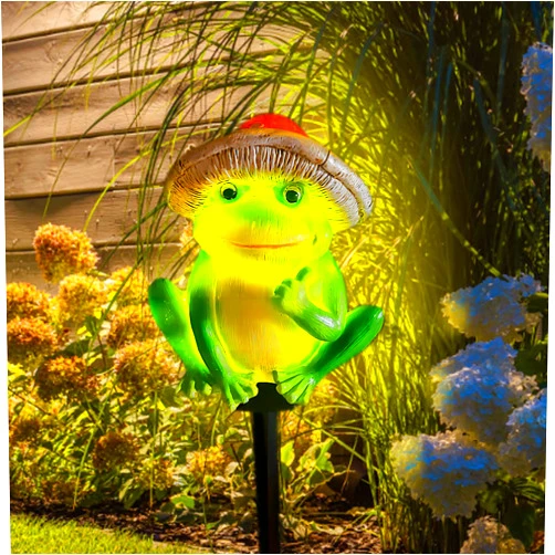 QH & Garden Frog Solar Lights - Waterproof Frog Figurines for Outdoor Garden Decor, Perfect Frog Statues Gifts for Mom - Solar Power LED Light for Garden, Lawn, Patio, Pathway