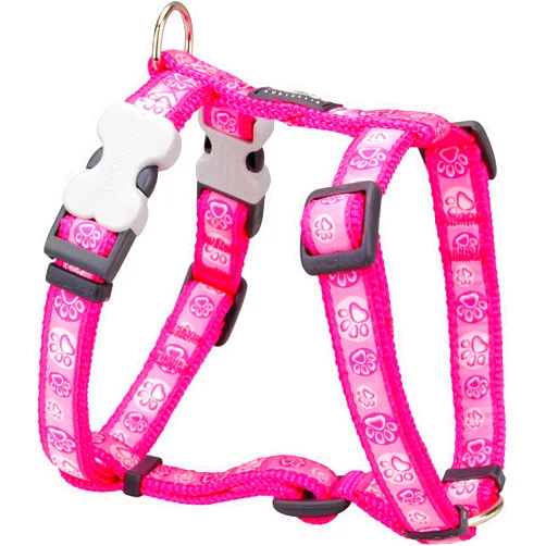 Red Dingo Paw Impressions Hot Pink Large Dog Harness