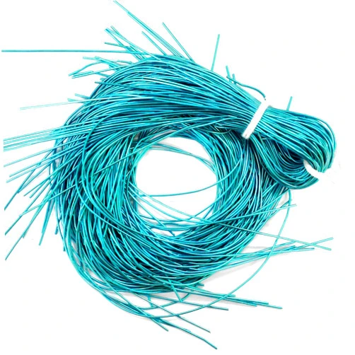 Embroiderymaterial French Coil Bullion Metallic Wire Dabka for Embroidery,Beading and Jewelry Making, Enamel Blue Color, 1MM, 45.72 Mtr(100 Gram)