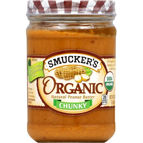 Smucker's Organic Natural Chunky Peanut Butter, 16 Ounces