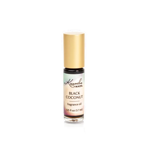 Kuumba Made Black Coconut Fragrance Oil, Long-Lasting Small-Batch Perfume Roller, Vegan, Alcohol-Free, .125 Fl Oz