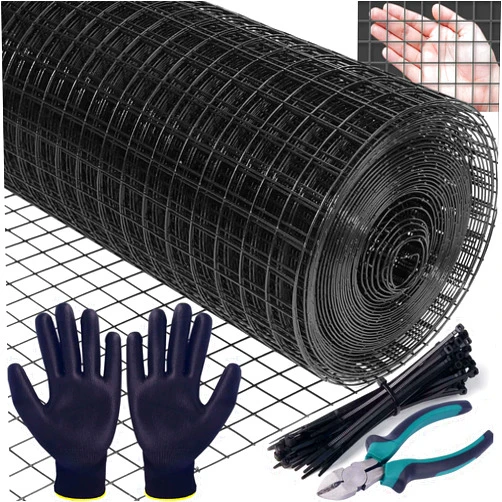 SUNMORN Hardware Cloth, 1/2 inch Mesh, 16 inch x 50 feet, 18 Gauge Chicken Wire, 100PCS Zip Ties, Cutting Pliers, Gloves for Chicken Coop, Rabbit Cages, Garden (1/2 inch 18 Gauge)
