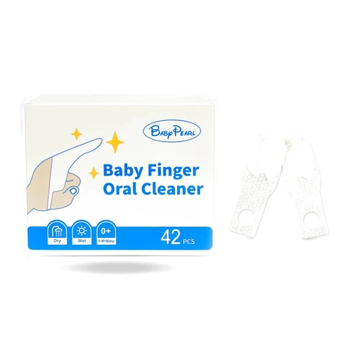 BabyPearl Baby Tongue Cleaner Newborn Baby Finger Toothbrush, 42 Count Disposable Wet and Dry Use Baby Mouth Cleaner, Baby Oral Cleaner Clean 0-36 Months Toddler Teeth, Gums, Tongue Coating