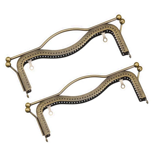uxcell Metal Purse Frames 2 Pcs Kiss Lock Clasp Frame 8.1