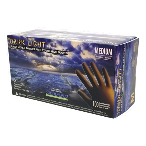 Adenna Dark Light 9 mil Nitrile Powder Free Exam Gloves
