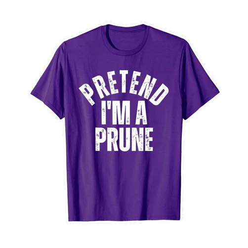 Halloween Mega Warehouse Pretend I'm a Prune Funny Lazy Halloween Costume T-Shirt