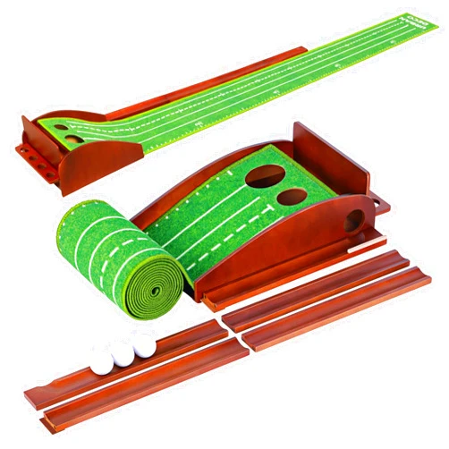 Urban Deco Putting Green Indoor, Golf Putting Mat Putting Matt with Auto Ball Return Training for Indoor and Outdoor Practice, Mini Golf Game for Home Office Backyard, Golfer Man Gift