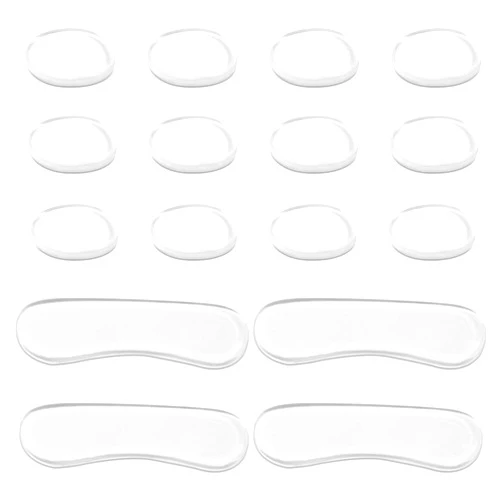 maxin Drum Dampener Gel,12 Pcs Round and 4 Pcs Long Clear Drum Dampener,Soft Silicone Drum Damper Gel Pads Drum Silencers for Drums Tone Control