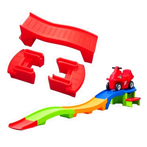 Step2 Up & Down Roller Coaster Rapid Ride & Hide with Farther & Faster Track Expansion Pack | Extra 4 Feet of Coaster Track