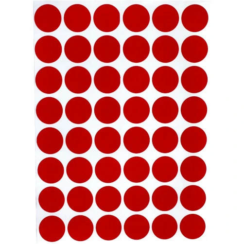 Royal Green Color Coding Labels 3/4 inch Round Dot Stickers 17 mm (11/16) inch in Red Velvet - 720 Pack