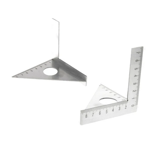 OSALADI 1pc Stainless Steel L Square Ruler 90°/45° Measuring Tool for Woodworking Ruler for Carpentry and Framing Durable Angle Ruler Silver