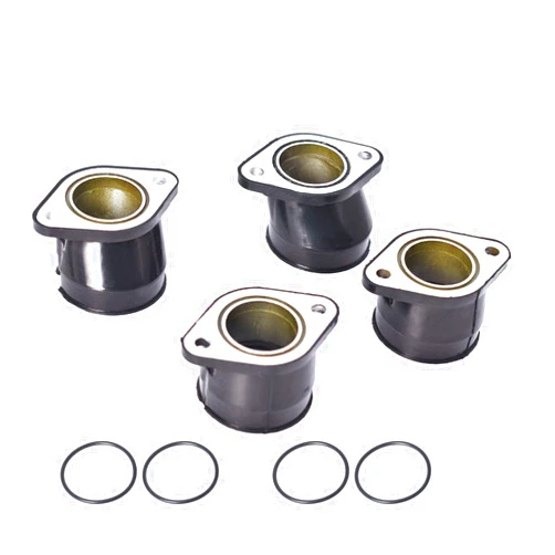 Waltyotur Motorcycle 4Pcs Carburetor Carb Intake Boot Kit 16065-1256 16065-1257 16065-1258 16065-1259 Replacement for Kawasaki ZR750 Zephyr ZR-7S ZR-7 1991-2006
