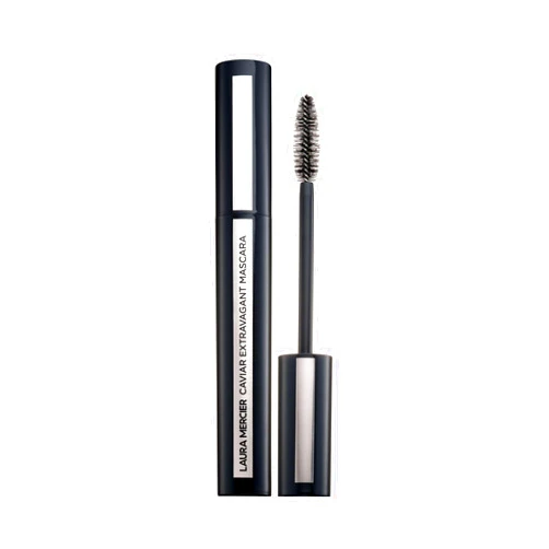 Laura Mercier Caviar Extravagant Mascara Volume and Length, 3X Curl and Lift, 24HR Buildable Wear, Promotes Stronger, Healthier Lashes, Intense Black, Smudge- & Transfer-Proof