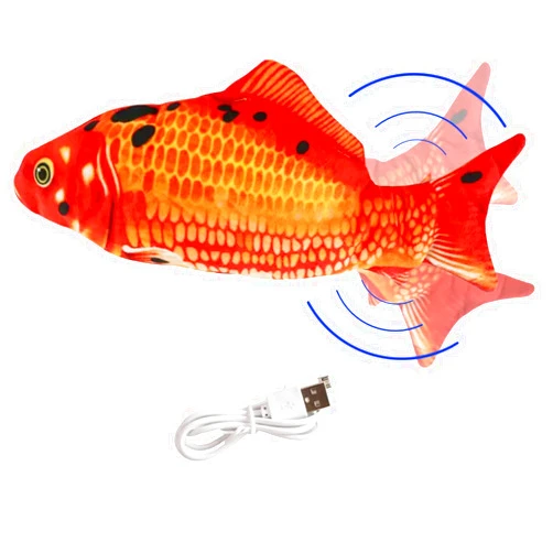 Chairman Meow Revolutionary Flopping Fish Cat Toy - Rechargable Battery Included - Lifelike Fun and Aquatic Delights - Carp