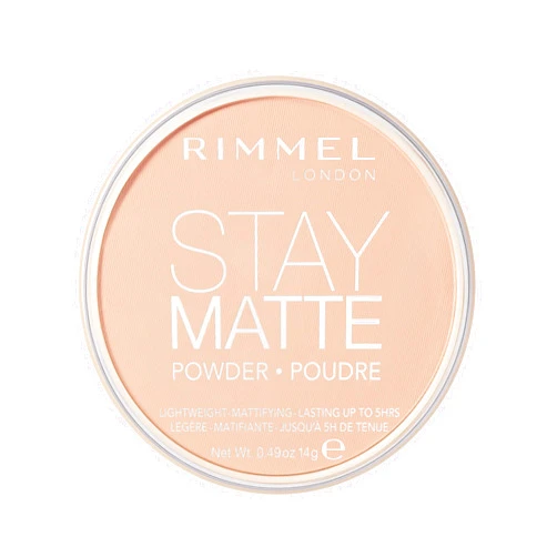 Rimmel London Stay Matte - 003 Natural - Pressed Powder, Lightweight, High Coverage, Shine Control, 0.49oz