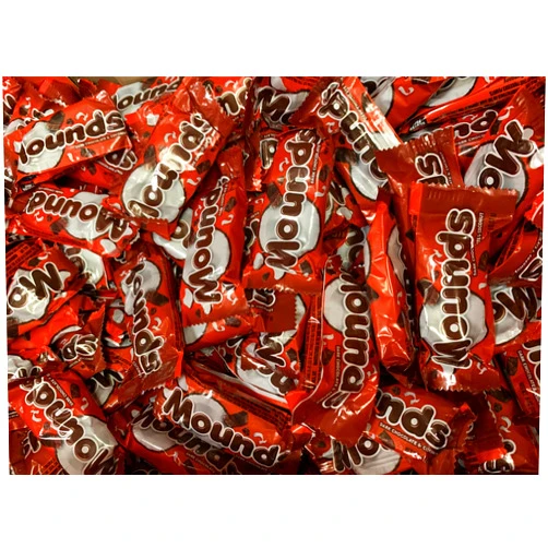 The Hershey Company MOUNDS Snack Size Candy Bars - Dark Chocolate & Coconut Bars - Individually Wrapped - Bulk Miniatures Snack Treats - Great For Christmas, Halloween, Easter, Parties, Gifts & More ! (2 Pound Bag)