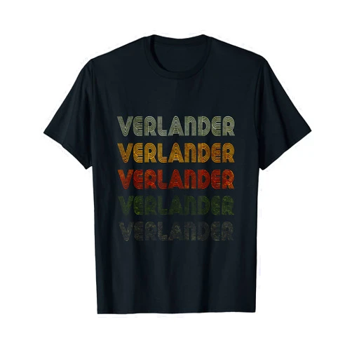 Love Heart Verlander Nametag Love Heart Verlander Tee Grunge Vintage Black Verlander T-Shirt