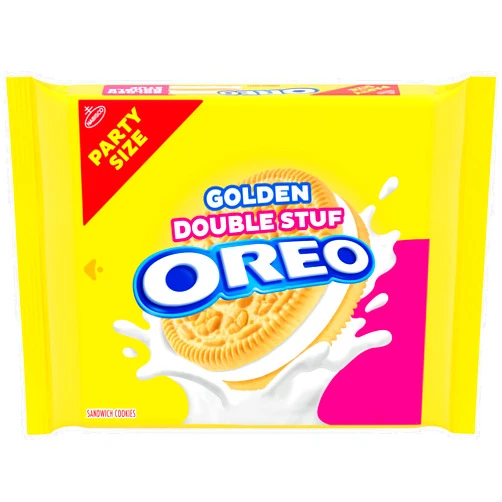 OREO Double Stuf Golden Sandwich Cookies, Party Size, 24.95 oz