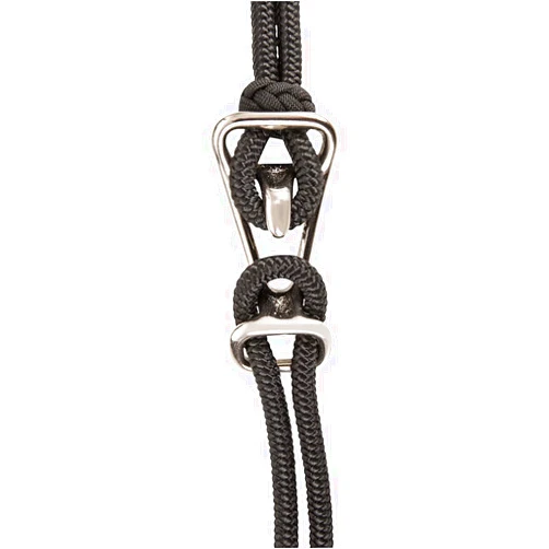 Classic Equine Adjustable Rope Halter and Leadrope, Black