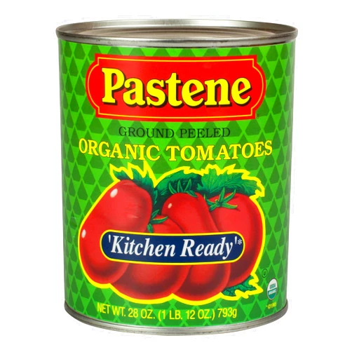 Pastene Organic Kitchen Ready Crushed, 28 Oz (Pack of 12)
