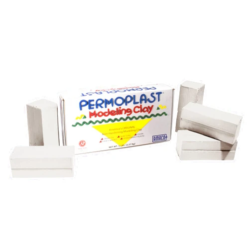AMACO Permoplast Modeling Clay, Cream, 5 lbs.