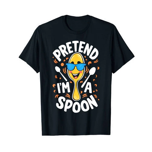 Pretend I'm A Spoon Halloween Party Pretend I'm A Spoon Funny Lazy Halloween Matching Costume T-Shirt