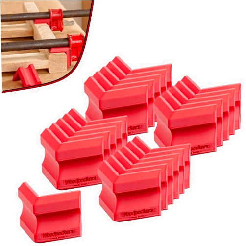 Woodpeckers Clamp Pals, 24 Pack, Woodworking Clamp Pads, Prevent Stains & Dents, Universal Fit for Bar Clamps & Pipe Clamps