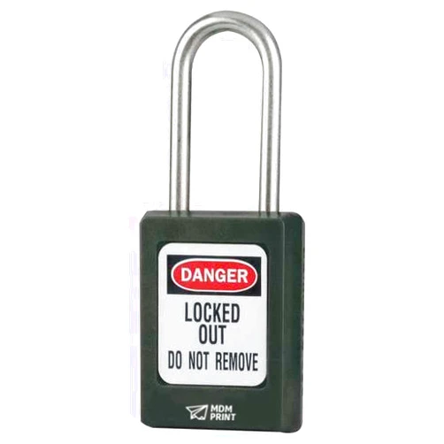 MDMprint Lockout Padlock, KA, Black, 1-7/8