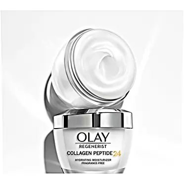OLAY Regenerist Collagen Peptide 24 Hydrating Moisturizer, Fragrance-Free, 2 Jar x 1.7 oz