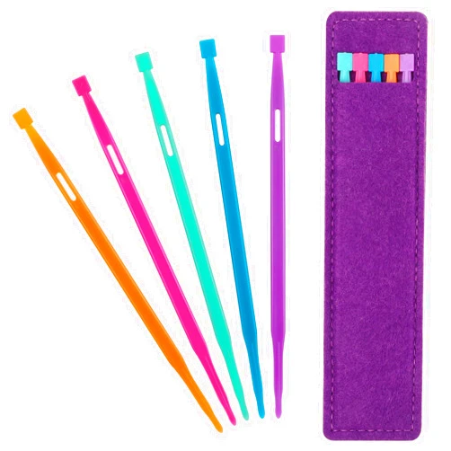 Hariendny 5pcs That Purple Thang Sewing Tools with Bag, Multifunctional Sewing Accessories for Sewing Craft Projects, Quilting Supplies for Sewing Kit Projects Use (5 Color)