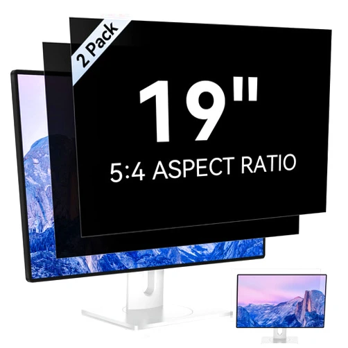 Mamol [2 Pack] 19 Inch Computer Privacy Screen for 5:4 Aspect Ratio Widescreen Monitor, Eye Protection Anti Glare Blue Light Computer Monitor Privacy Filter, Removable Anti-Scratch 19in Protector Film
