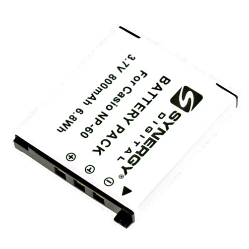 Synergy Digital Digital Camera Battery, Compatible with Casio NP60, NP-60, NP-60DBA Digital Camera Battery (li-ion, 3.7V, 800 mAh)