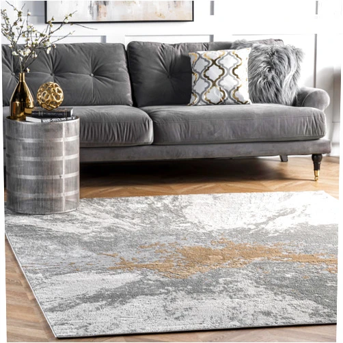 nuLOOM Cyn Contemporary Abstract Accent Rug, 2' x 3', Silver, Rectangular, 0.4