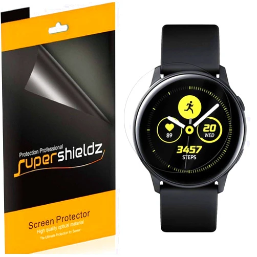 Supershieldz (3 Pack) Designed for Samsung Galaxy Watch Active (40mm) Screen Protector, (Full Coverage) 0.23mm High Definition Clear Shield (TPU)