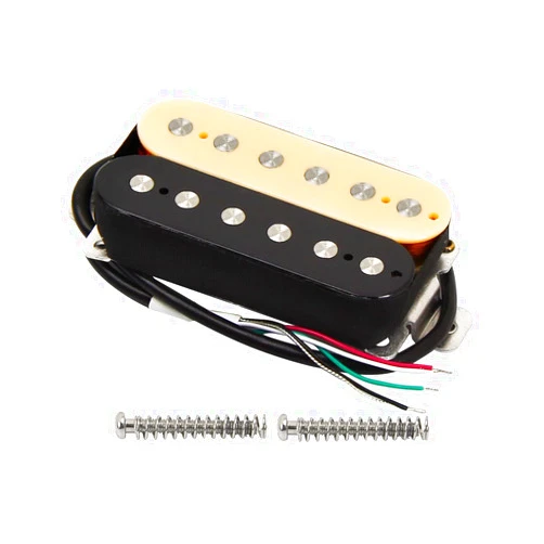 FLEOR Ceramic Humbucker Pickup Double Coil Electric Guitar Neck Pickups-(Black+Cream)
