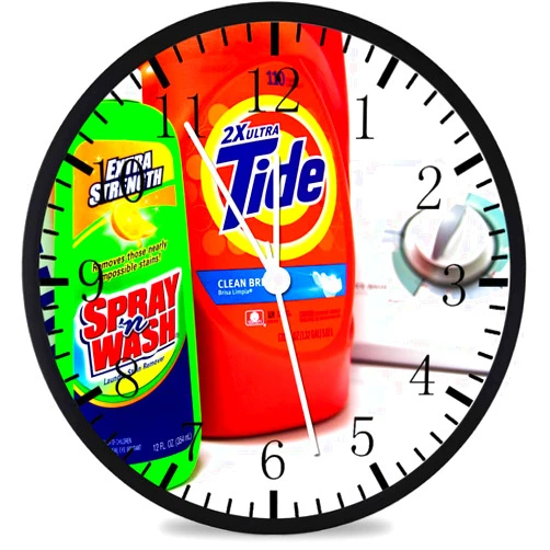 CDecor Laundry Room Decor Wall Clock Large 12