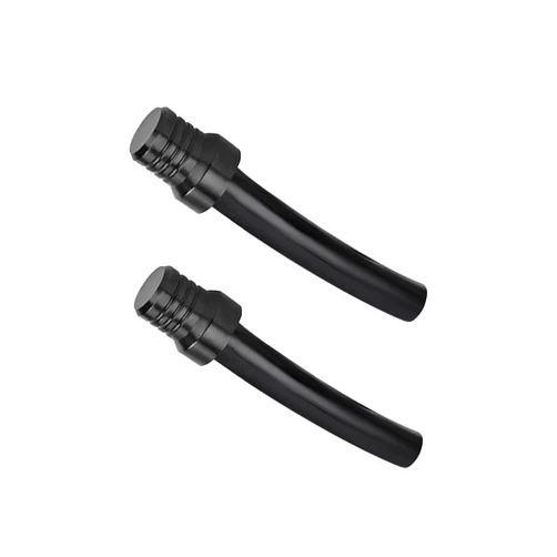 Ohleats 2 PCS Breather Hose Gas Fuel Tank Cap, CNC One Way Tank Valve Vent Tube with Aluminum Cap, Fuel Gas Cap Vent Tube Breather, ATV Off-Road Motorcycle Accessories (Black, Black Hose)