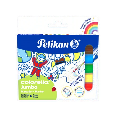 Pelikan Colorella Cone-Nib Marker, Round Barrel, Set of 6 Markers, 1 Set (30111846)