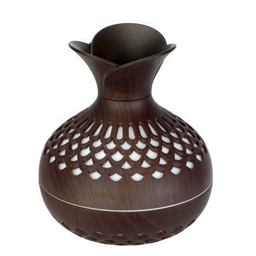 Cerrota Mini Humidifier, 300ml USB Personal Desktop Humidifier, Quiet Cool Mist Small Humidifier for Bedroom, Office & Home, USB Powered, Auto Shut-Off, 2 Mist Modes, Dark Wood Grain
