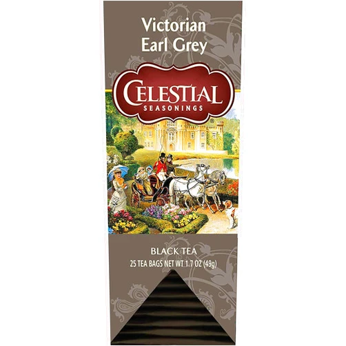 Celestial Seasonings Black Tea, Victorian Earl Grey, Contains Caffeine, 25 Tea Bags (Pack of 6)