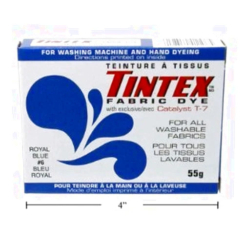 TINTEX LOT of 1 TINTEX Brand Royal Blue Fabric DYE #6 New