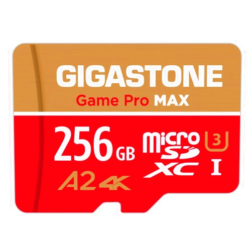 Gigastone [5-Yrs Free Data Recovery] GIGASTONE 256GB Micro SD Card, 4K Game Pro MAX, A2 V30 MicroSDXC Memory Card for Nintendo-Switch, SteamDeck, 4K UHD Video, Up to 130/85 MB/s, UHS-I U3 C10 with Adapter