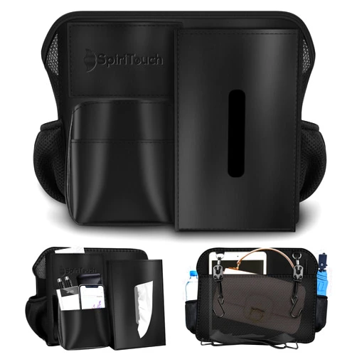 SpiriTouch Car Organizer Between Seat,Purse Holder for Car,Car Purse Handbag Holder, Car Net Pocket Handbag Holder for Phone,Tissue,Documents Storage,Safe Barrier for Pet Kid