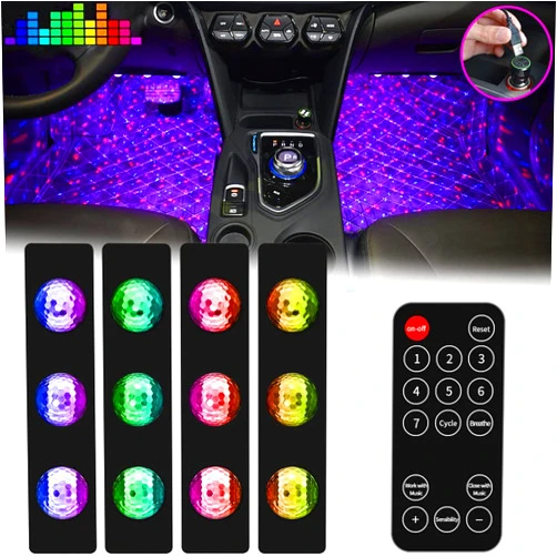 BukNikis Car Interior Atmosphere Lights, USB Plug-in Romantic Stars Lights for Cars, DC 12V