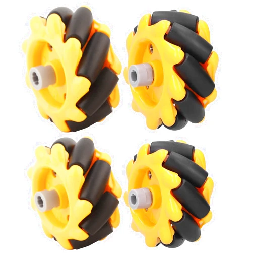 POCREATION Mecanum Wheel, Smart Robot Car Parts Accessories Omni‑Directional DIY Toy Components 48mm DIY Accessories(2 Pair), Industrial Robots and Accessories