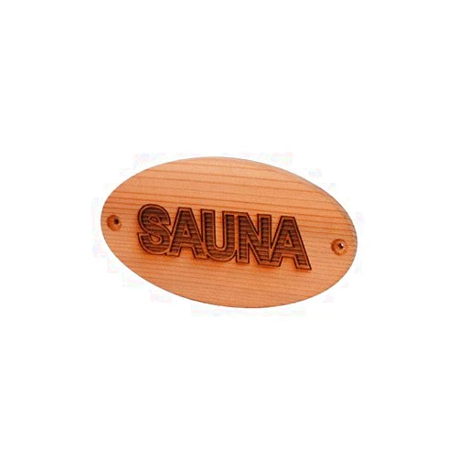 The Sauna Place Engraved Sauna Oval Sauna Sign 3