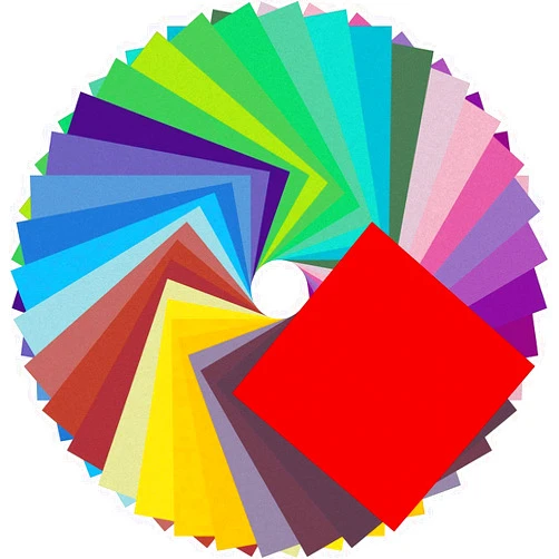 BUBU Origami Paper 6 Inches Square 500 Sheets 20 Vivid Colors Double Sided for Kids & Adults Arts and Crafts Projects