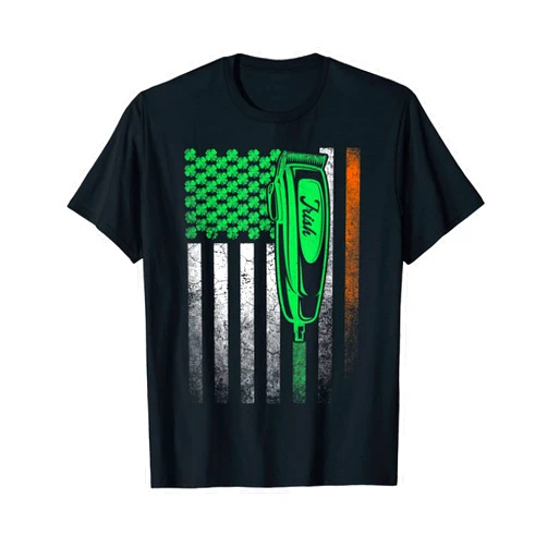Saint Paddys St Patricks Day Clover- Barbershop Barber Hairdresser Hair Stylist Gift St. Patrick's Day Irish T-Shirt