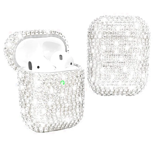 Skineat Diamond Airpods Case Cover Protective Airpods Charging Cases Hard Carrying Case Accessories for Apple Airpods 2 & 1,Bling Diamond Airpods Case Cover Glitter Cute Airpod Accessories
